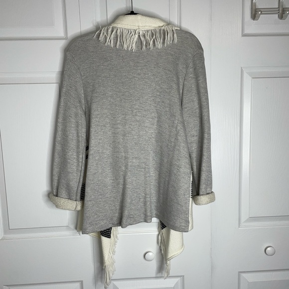 Anthropologie DOLAN Sonia Fringe Sweater Jacket Open Front - Picture 7 of 9